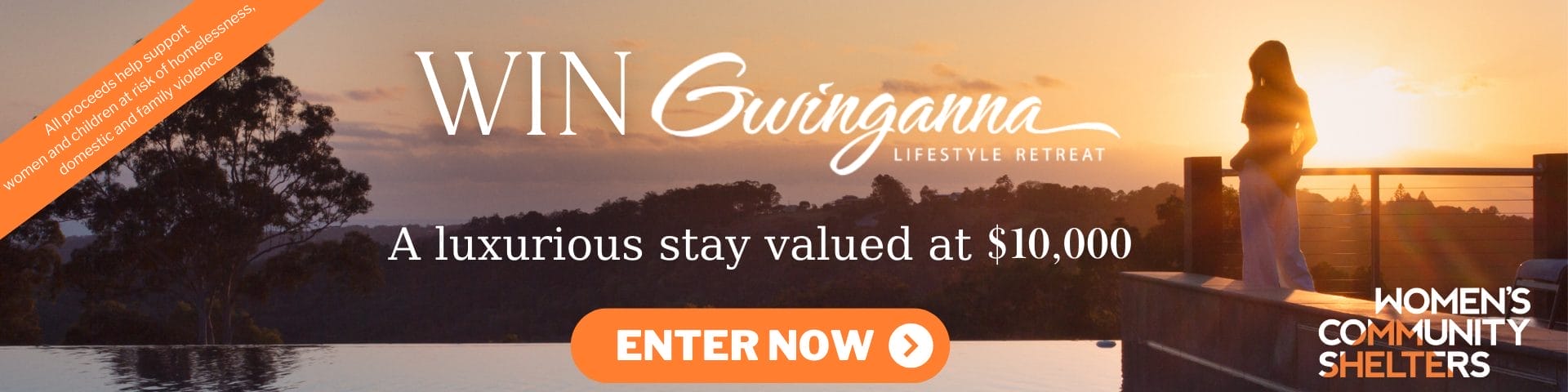 Gwinganna Lifestyle Retreat Raffle - supporting the work of Women's Community Shelters